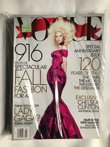 Revista Vogue. 120º Anniversary Issue. Lady Gaga. Importada.
