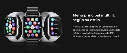 Smartwatch Haylou Rs4 Plus 1.78 Amoled Reloj Sumergible Negro Imán Negro Negro