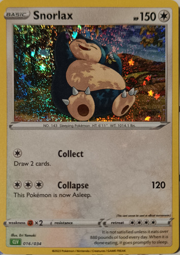 Snorlax Ed. Classic Carta Pokémon Original Y Nueva