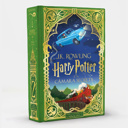 HARRY POTTER E A CÂMARA SECRETA (edição ilustrada por MinaLima), de Rowling, J. K.. Editora Rocco Ltda, capa dura em português, 2022