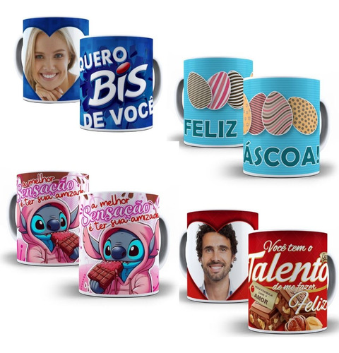 Kit +1000 Artes Sublimar Canecas, Páscoa, Coelhos, Chocolate