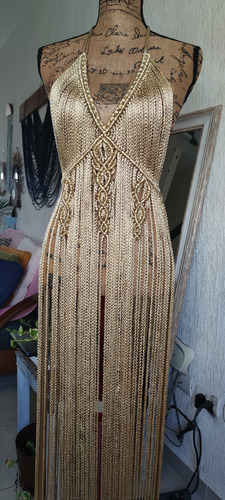 Vestido Mujer Macrame Moda Macrame Unitalla Boho Playa