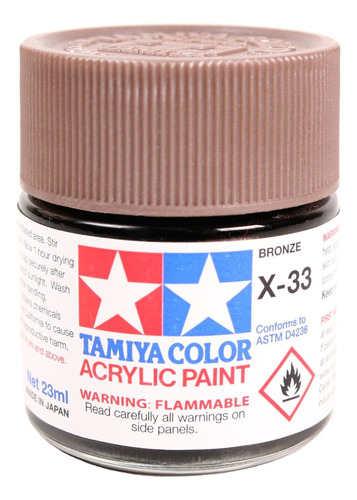 Tinta Acrílica Mini X-33 Bronze (10 Ml) - Tamiya 81533