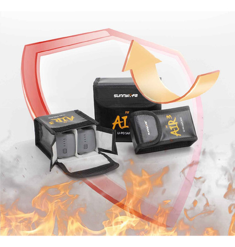 Bolsa Antideflagrante For Air 3 Battery, Apta Para Litio