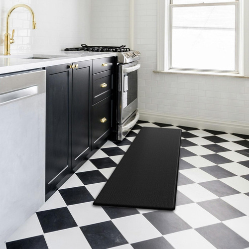 Alfombra De Puertas De Baño Alfombra Absorbente De M Negro