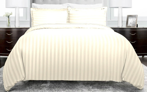 Duvet Cover Negro Líneas Microfibra Doble