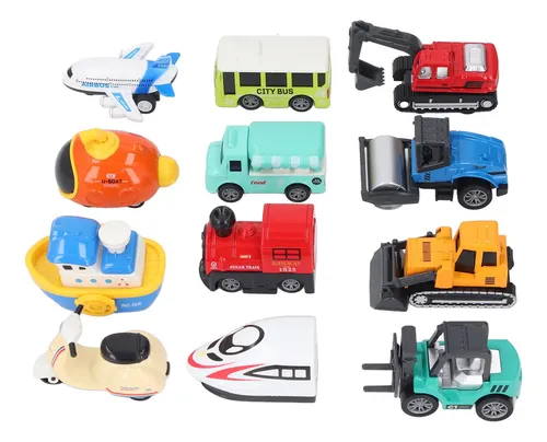Pull Back Cars Trucks Toys 12pcs Toy Vehicles Set | MercadoLibre