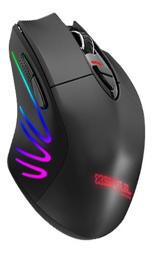 Imagen 3 de 10 de Mouse Inalambrico Gamer Usb 16000 Dpi Rgb Dual Luces Led