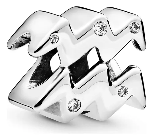 Dije Charm Pandora Acuario Signo Del Zodiaco Plata Original