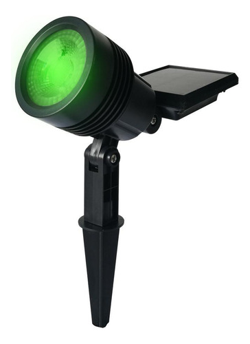 Refletor Solar Luminária Jardim Spot Luz Cor Verde Super Led