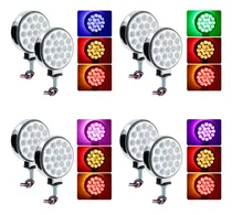 Comprar Par Plafon Direccional 38 Led Redondo Tricolor Trailer 12-24