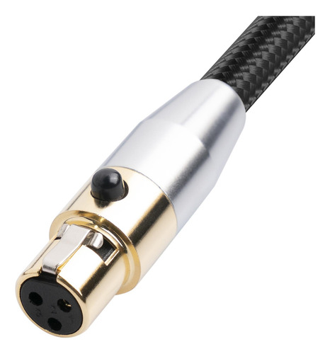 Doble Mini Xlr Hembra A Xlr Macho De 3 Pines Resistente Sin