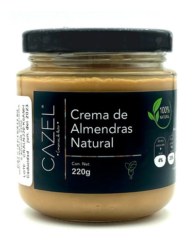 Crema De Almendra Oaxaca Sin Azúcar 100% Natural 220g