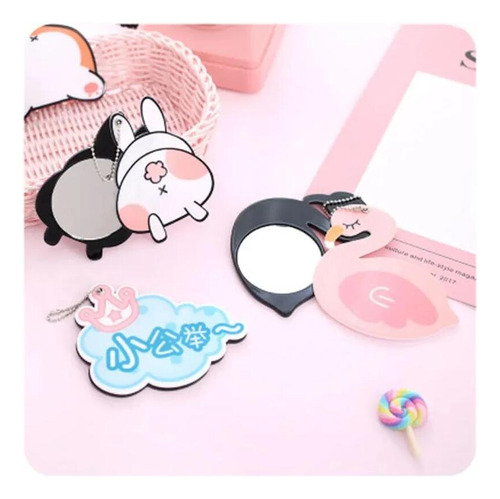 Espejo Mini Espejo De Bolsillo Para Niñas, Plástico, Portáti