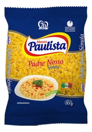 3 Macarrão Semola Paulista Padre Nosso 500g Cada