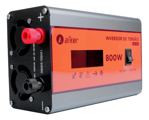 Inversor De Tensão 800w Conversor De Energia 12v 24v 110v