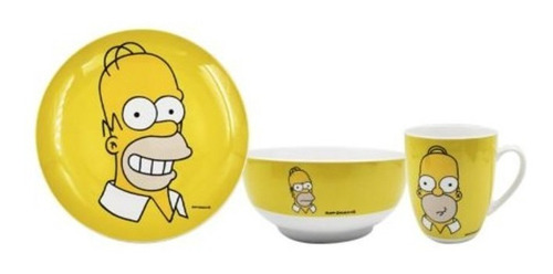 Vajilla De Los Simpsons De Porcelana 12 Piezas