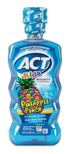 Act Kids Anticavity Fluoride Rinse Pineapple Punch 16.9 Fl. 