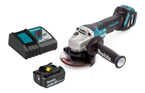 Esmeril Inalámbrico 18v 4-1/2'' Makita Dga467z + 1 Bat + Car