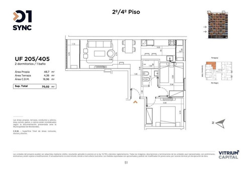Imagen 3 de 10 de Venta 2 Dormitorios Barrio Sur Pozo Inversión 01 Sync Ud 205 (ref: Rgo-715)