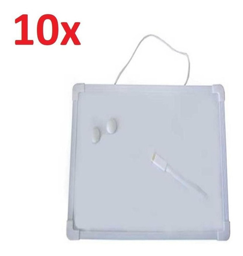 Kit 10 Lousa Quadro Branco Recados Magnetico Ima 30 X 40cm