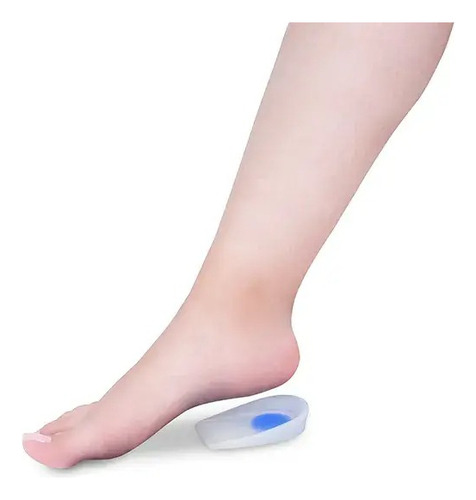 Talonera De Silicon Punto Azul Removible Color Blanco Talla De La Talonera S