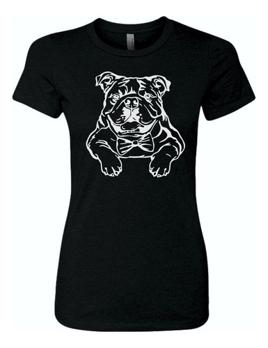 Camiseta Bulldog Art Dog Femenina Serie Black Dama