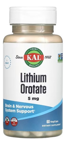 Orotato De Litio, 5mg 60 Cap