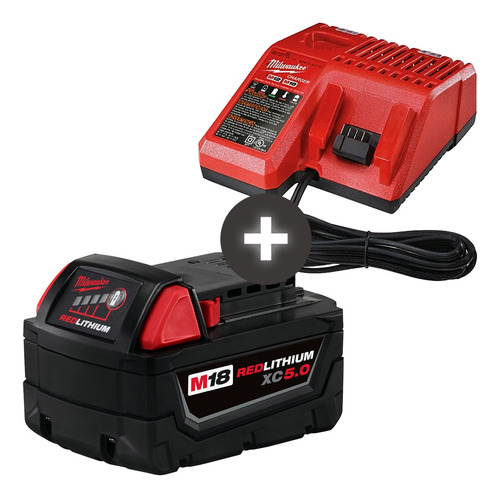 Kit Cargador M12 M18  48-4059a + Bateria Xc 5.0 Milwaukee