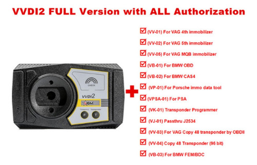 Xhorse Vvdi2 Full Software Autorizaciones J2534 Vvdi - Jdm