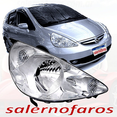 Imagen 2 de 6 de Juego Optica Honda Fit 03 04 05 06 07 08 Fondo Cromado
