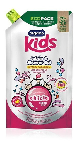 Algabo Kids Jabón Liquido Doypack Con Tapa 300ml