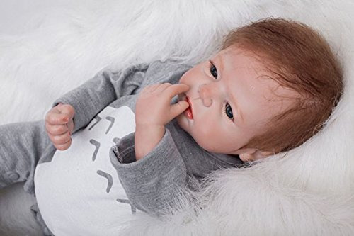 22inch Reborn Baby Dolls Boy Soft Silicone Vinyl Lifelike To