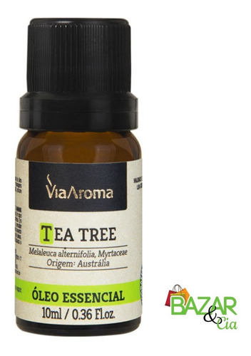 Óleo Essencial Melaleuca Tea Tree Difusor 10ml Via Aroma