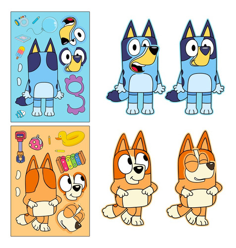 6/12/18 Peças De Adesivos De Quebra-cabeça Bluey Anime Carto