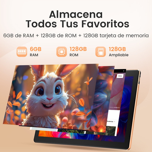 Tablet Android 13 10.1 Inch 6+128gb 8 Núcleos Wifi+bluetooth