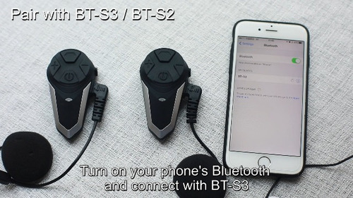 Imagen 4 de 4 de Audifono Bluetooth Para Motocicleta Bt ft Moto Nieve