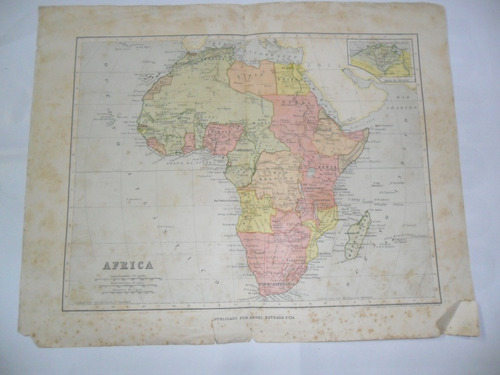 Mapa Plano Africa Angel Estrada W & Ak John Ston Edimburgo