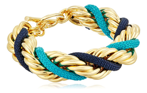 Ben-amun Jewelry St. Tropez Pulsera De Hilo De Oro Con Turqu