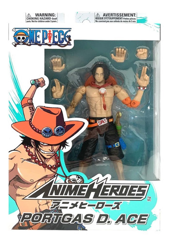 Imagen 5 de 10 de Portgas D. Ace One Piece Bandai Fig 17cm +16 Articulaciones