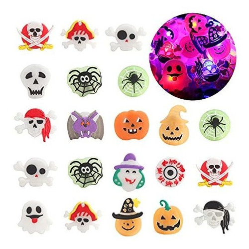 Diyasy Halloween Light Up Anillos Para Niños,50 Pcs 6yh3w