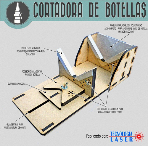 Corta Botellas De Vidrio + Kit Completo De Regalo Ver Video