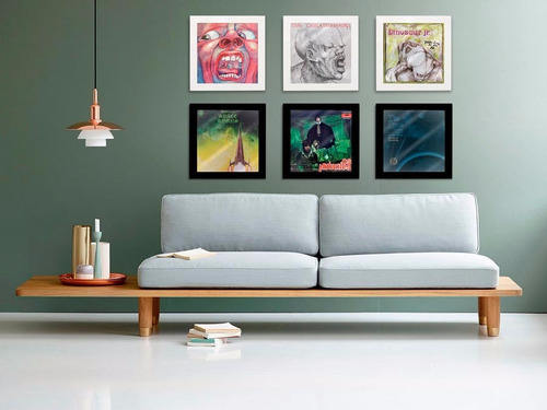 Imagem 4 de 6 de Moldura Metálica Para Discos De Vinil - Quadro C/ Acrílico