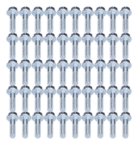 Tornillos De Brida, 50 Piezas, Cabeza Hexagonal Con Brida, M