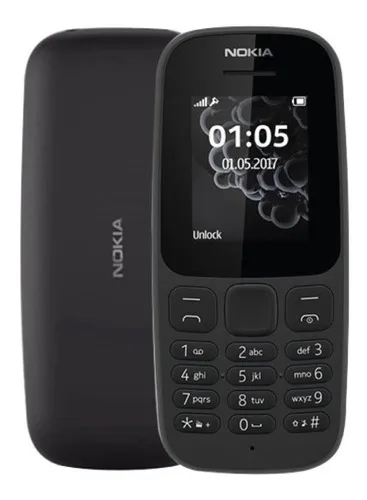 Nokia Celular Nokia 105 RM1034 Dual Tela 1.8 Rádio FM Preto