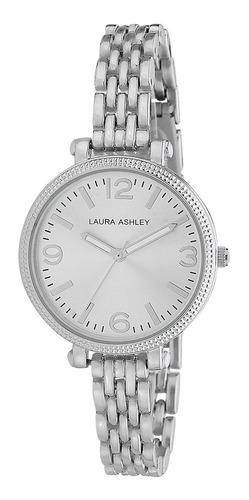 Reloj Mujer Laura As La31006ss Cuarzo Pulso Plateado Just Wa