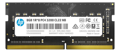 Memoria Ram Ddr4 Hp S1 32gb 3200mhz Cl22 Sodimm