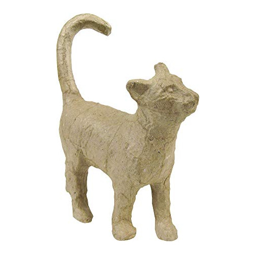 Objeto E Papel Maché Pequeño Ecorar Gatos, 11 X 3.5 X...