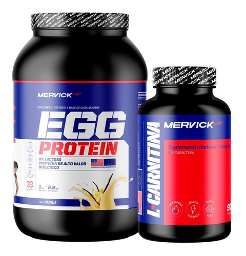 Egg Protein 1 Kg + Carnitina X 500mg.x 90 Comp Combo Mervick