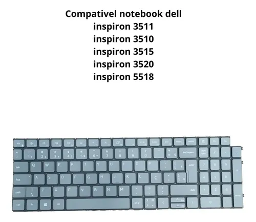Teclado Compatível Notebook Dell Latitude 3520 P108f002 | Frete grátis